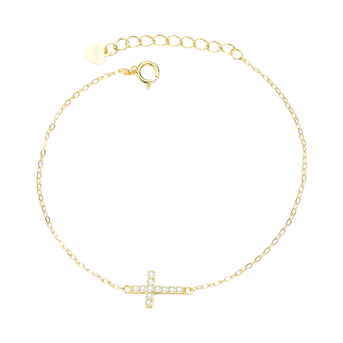 Goldene Schimmernde Kreuz Armkette